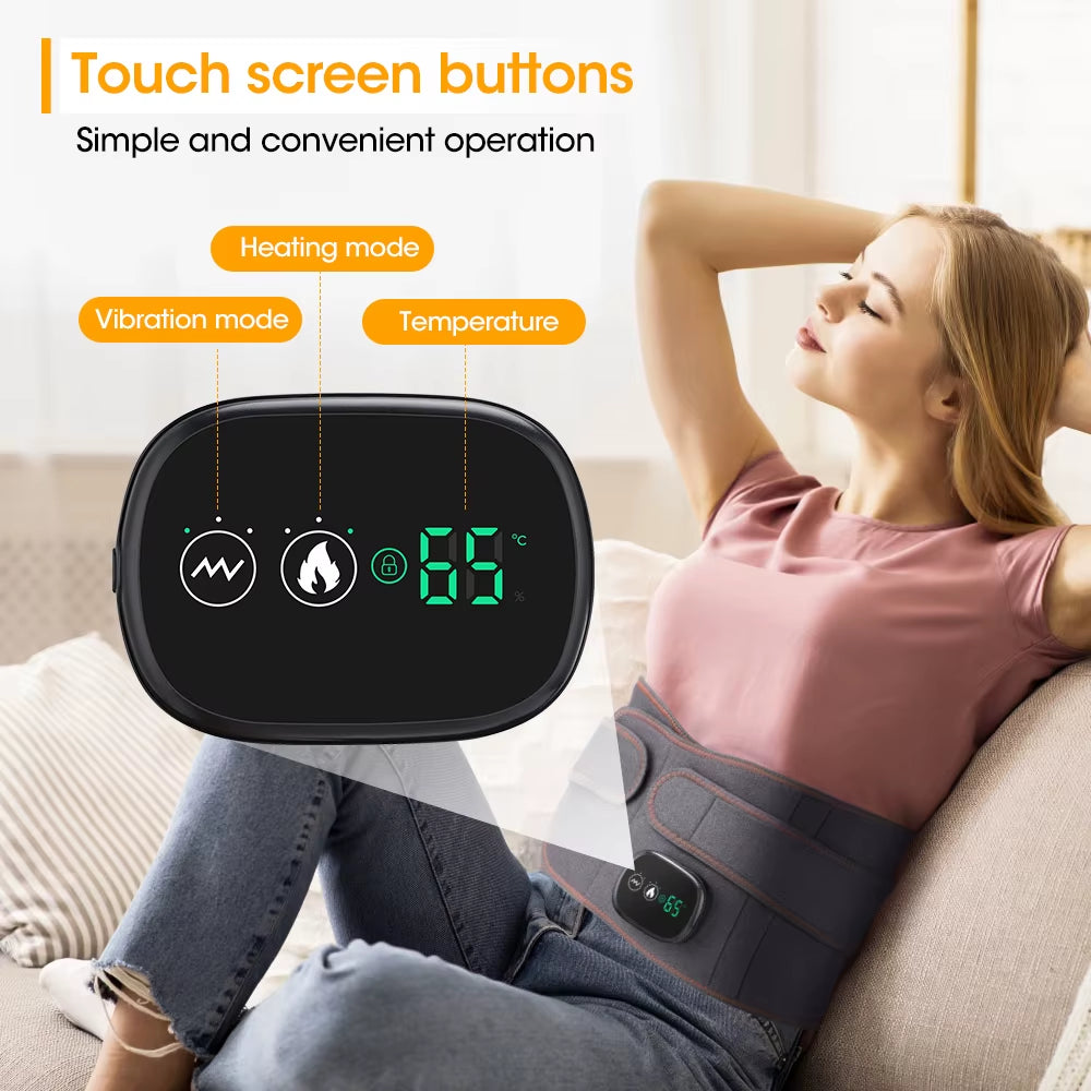 New Upgrade Electric Heating Waist Massager Support Belt Vibration Hot Compress Brace Belt Back Relax 3 Gears Adjustment